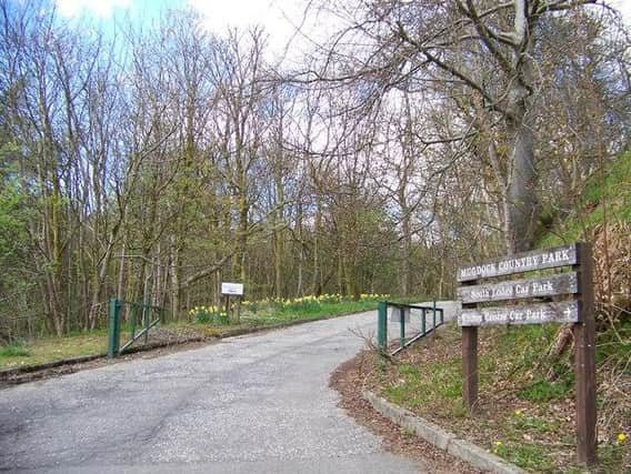 Mugdock Wood at Southern Lodge car park entrance