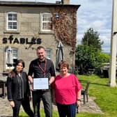 MSP Rona Mackay, pictured right, with management team Stuart Brand and Sophie Clarke at the Stables, Kirkintilloch