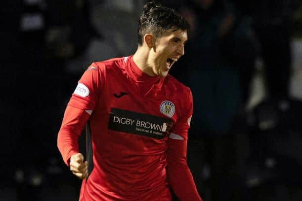 Jamie McGrath celebrates his latest goal - against Livingston on November 20. (Photo by Sammy Turner / SNS Group)