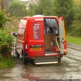 A mobile post office will serve Eaglesham once a week. © Copyright Chris Downer and licensed for reuse under Creative Commons Licence.