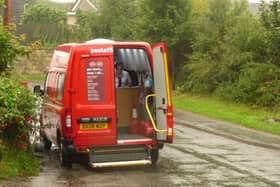 A mobile post office will serve Eaglesham once a week. © Copyright Chris Downer and licensed for reuse under Creative Commons Licence.