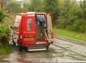 A mobile post office will serve Eaglesham once a week. © Copyright Chris Downer and licensed for reuse under Creative Commons Licence.