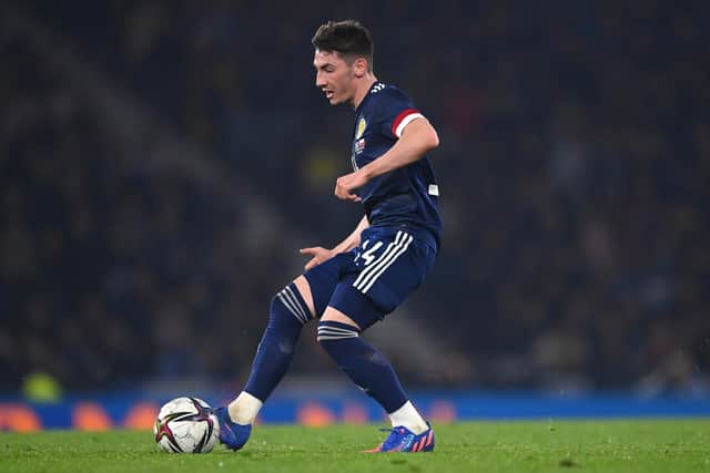 Billy Gilmour, who was signed from Chelsea for £7.5m on deadline day, is on the bench against Leicester. (Photo by Stu Forster/Getty Images)
