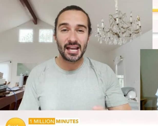 TV fitness guru Joe Wicks congratulates Heather Bryson, pictured with mum Deborah on winning Good Morning Britain's 1 Million Minutes Loneliness Hero Award