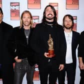 The Foo Fighters attend the 2011 NME Awards together at the O2 Academy Brixton, London. Photo: PA/Ian West.