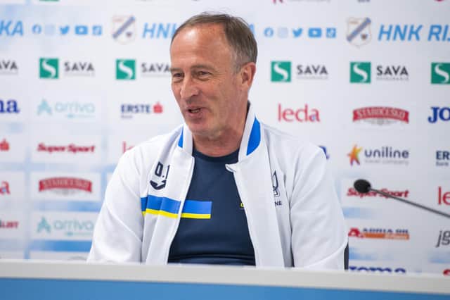 Ukraine's head coach Oleksandr Petrakov. (Photo by Jurij Kodrun/Getty Images)