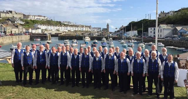 Westerton Male Voice Choir pictured in Cornwall back in 2019