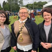 from left, Councillor Pamela Marshall, a staunch supporter of YourKirky, Provost Gillian Renwick and MSP Rona Mackay at this year’s Kirkintilloch Gala Day.