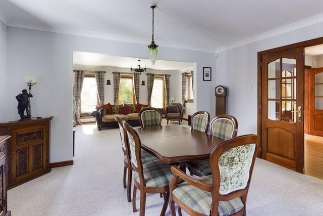 The generous dining area offers ample space for family get togethers and entertaining.