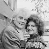 Pat Phoenix with Tony Booth whom she married in a dramatic hospital wedding after diagnosis with cancer (photo: Getty Images)