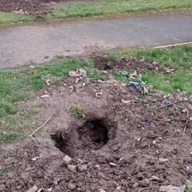 Badger have been digging in Lanark Cemetery causing damage