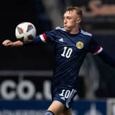 Dylan Reid in action for Scotland during a UEFA Under-17 Championship Elite Round match between Georgia and Scotland.  (Photo by Craig Foy / SNS Group)
