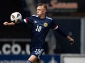 Dylan Reid in action for Scotland during a UEFA Under-17 Championship Elite Round match between Georgia and Scotland.  (Photo by Craig Foy / SNS Group)