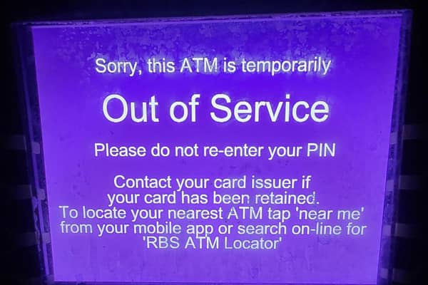 The faulty ATM has not been operational for several months