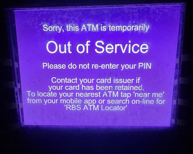 The faulty ATM has not been operational for several months