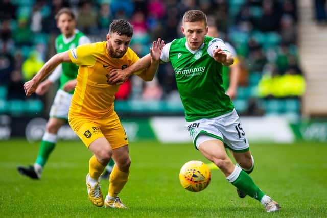 Greg Docherty played another key role for Hibs. Picture: SNS