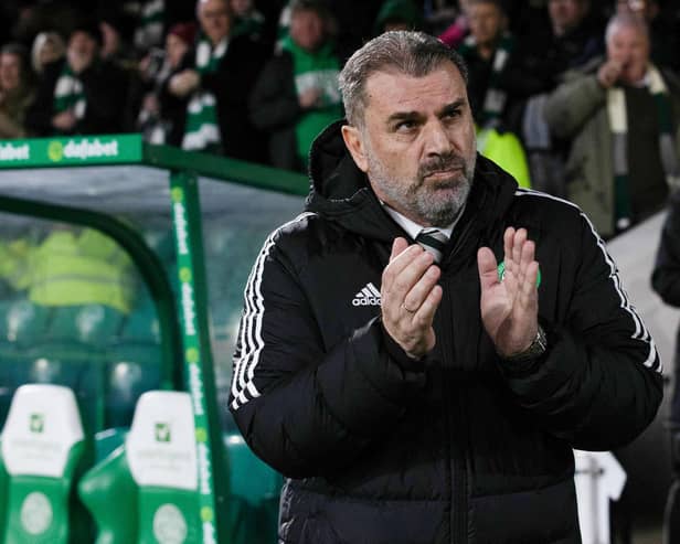 Celtic Manager Ange Postecoglou during the 3-0 win over Livingston at Celtic Park. (Photo by Craig Williamson / SNS Group)