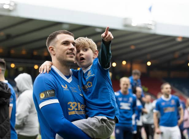<p>Aaron Ramsey's son Sonny didn't see his dad make history (Photo by Craig Williamson / SNS Group)</p>