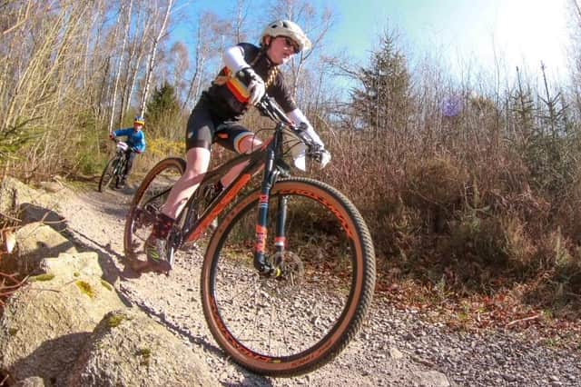 Lacy Holmes in mountain biking action (Submitted pic)
