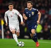 Stephen O'Donnell in action for Scotland against Denmark (Pic by Andy Buchanan/Getty Images)