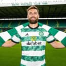 Nat Phillips is unveiled at Celtic Park after joining on-loan from Liverpool until January. (Photo by Paul Devlin / SNS Group)