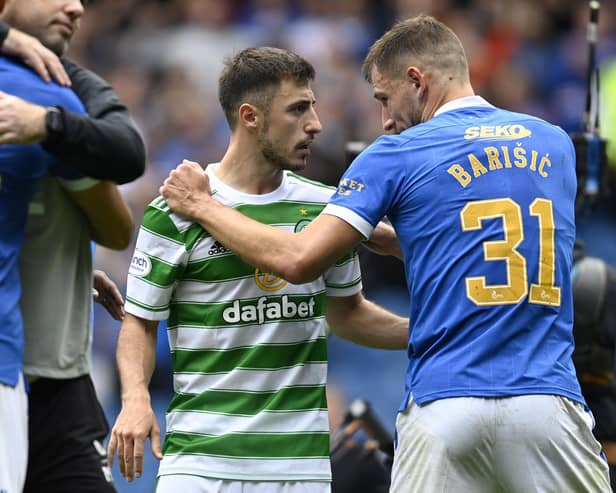 Celtic's Josip Juranovic and Borna Barisic of Rangers are in the Croatia World Cup squad. (Photo by Rob Casey / SNS Group)