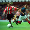 Gers boss Giovanni Van Bronkhorst takes on Michael Gray of Sunderland the last time the sides faced each other in 1999. Credit: SNS Group