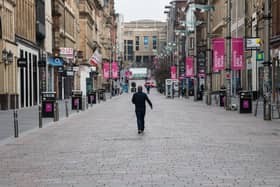 On Buchanan Street, Glasgow, there were not mass gatherings. Picture: John Devlin