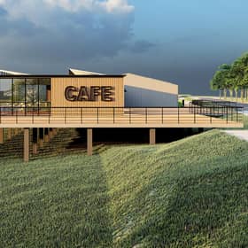The image of the cafe in planning papers show a stilt construction building