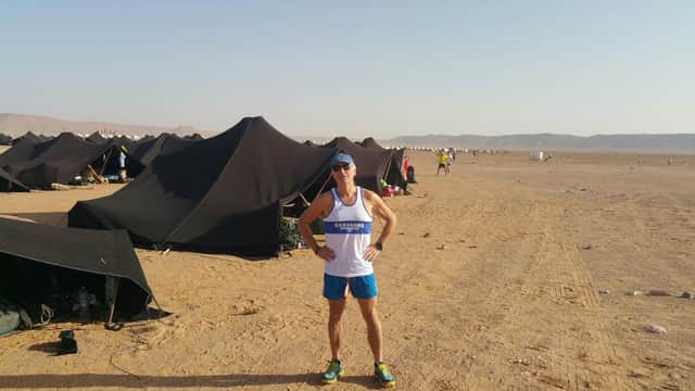 Jim marathon in desert