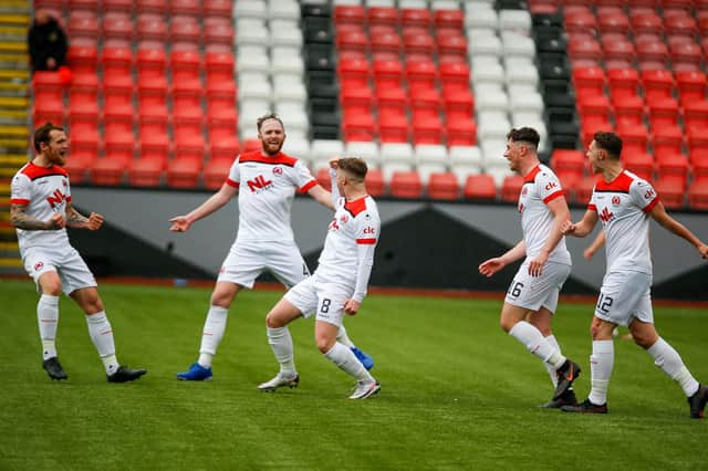 Clyde need to follow Saturday's win over Dumbarton with another against East Fife to avoid a relegation play-off (pic: Craig Black Photography)