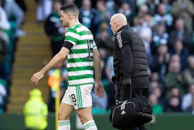 Celtic's Tom Rogic limped off with an ankle injury against Ross County and missed Australia's matches with Japan and Saudi Arabia.(Photo by Alan Harvey / SNS Group)