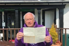 Club Secretary Scott Thornton with the flyer.
