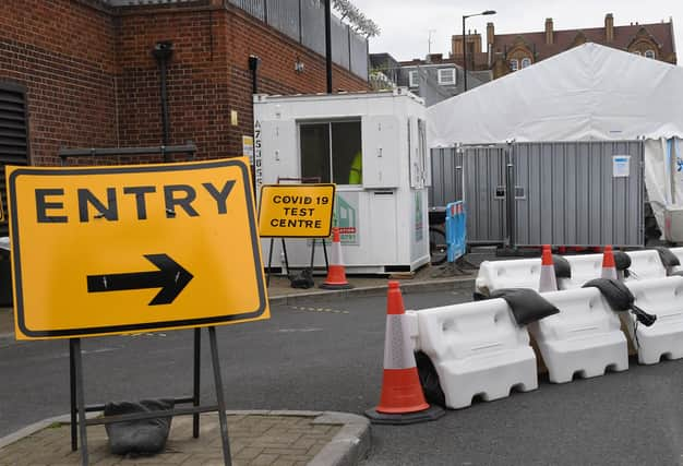 A Coronavirus testing centre in Dalston, east London. There were a further 6,042 lab-confirmed cases of coronavirus in the UK as of 9am on Saturday, taking the overall number to 429,277. A further 34 deaths were recorded.