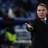 Brendan Rodgers watches on as Celtic lost 2-0 to Lazio.