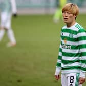 Kyogo Furuhashi's inclusion in Celtic's Europa Conference League squad does not mean an imminent return for the injured striker. (Photo by Craig Williamson / SNS Group)