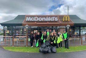 Restaurant team who participated in the litter pick