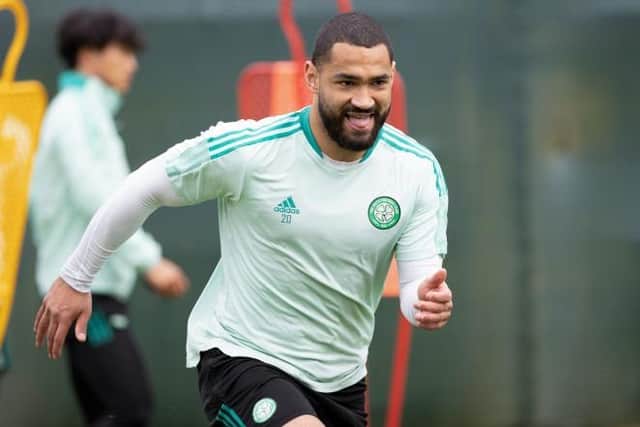 Cameron Carter-Vickers during a Celtic training session at Lennoxtown. (Photo by Craig Williamson / SNS Group)