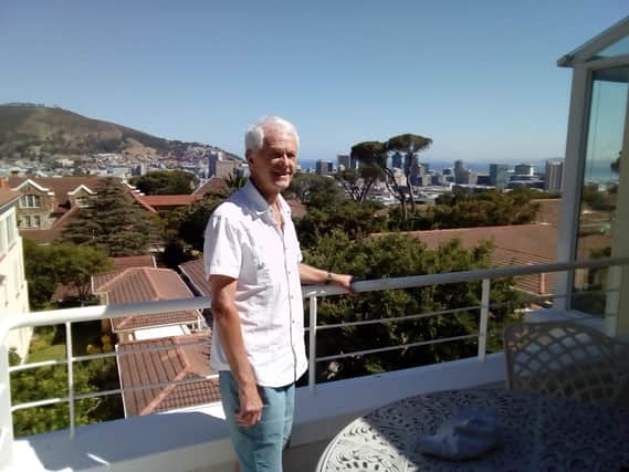 Kilsyth ex-pat Jim Patrick is seen here at his new home in Cape Town