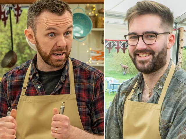 Music teacher Kevin (left) and nuclear scientist James are representing Scotland on The Great British Bake Off 2022 (Channel 4)