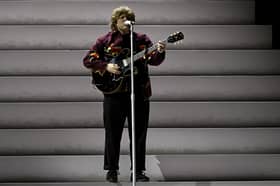Lewis Capaldi performs on stage during The BRIT Awards 2023 (Photo by Gareth Cattermole/Getty Images)