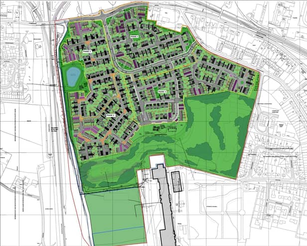 The proposed development layout for the Clydesdale Steelworks site