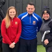 2021 Hollandbush Golf Club men's and ladies captains Aaron (22) and Lucy McIntyre (18), brother and sister, with their parents Graeme and Brenda, of Kirkmuirhill (Submitted pic)