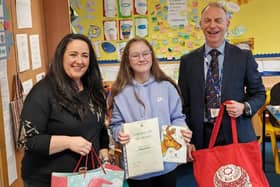 Winner Ruby Adam with Angela and Graham.