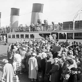 Glasgow Fair Holiday at Gourock, Clyde Steamer in 1955.