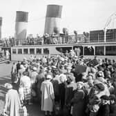 Glasgow Fair Holiday at Gourock, Clyde Steamer in 1955.