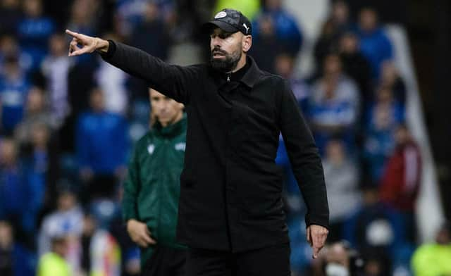 PSV head coach Ruud van Nistelrooy during a UEFA Champions League Play-Off Round match between Rangers and PSV Eindhoven.  (Photo by Craig Williamson / SNS Group)