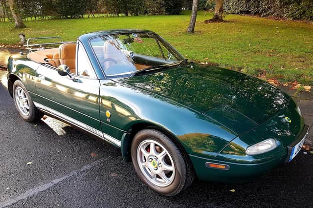 Racing green Mazda Eunos V Special is certain to be a hit with convertible fans.