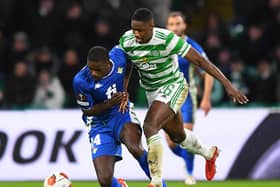 Former Sheffield Wednesday duo Osaze Urhoghide and Liam Shaw made their Celtic debuts in the Europa League last night. (Photo by ANDY BUCHANAN / AFP) (Photo by ANDY BUCHANAN/AFP via Getty Images)