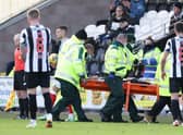 Jamie McGrath is taken from the field on a stretcher after suffering an injury during St Mirren's 2-1 defeat at home to Rangers. (Photo by Craig Williamson / SNS Group)